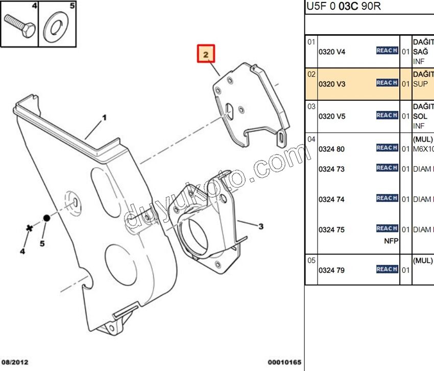 KAPAK EKS KAYIS IC UFAK BXR1 2.8