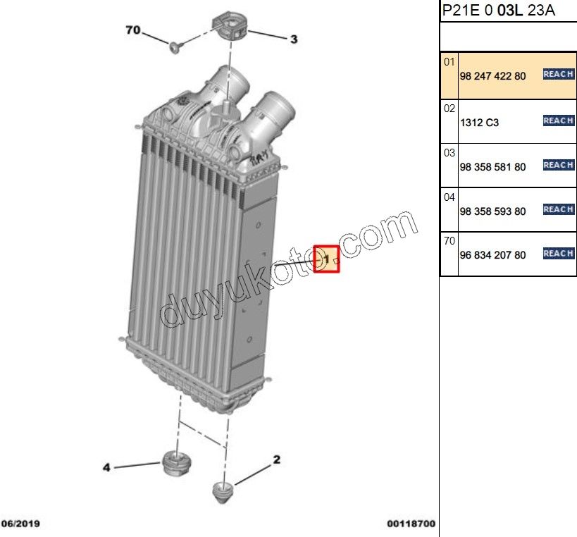 RADYATOR TURBO P2082 P20082 1.5HDİ Euro6 1.2CC 130HP 2020 Sonrası EURO6.3