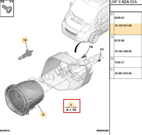 Peugeot Boxer Citroen Jumper Fiat Ducato Sis Farı Ampülü H11 2014/2023