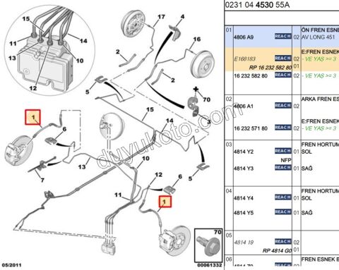 Fren Hortumu Ön C31 C32