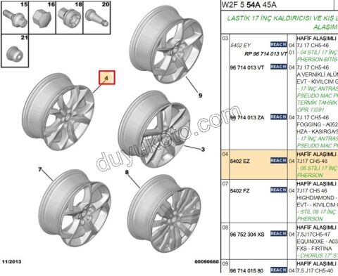 Çelik Jant P5081 17INC STYLE 7J17 CH5-46