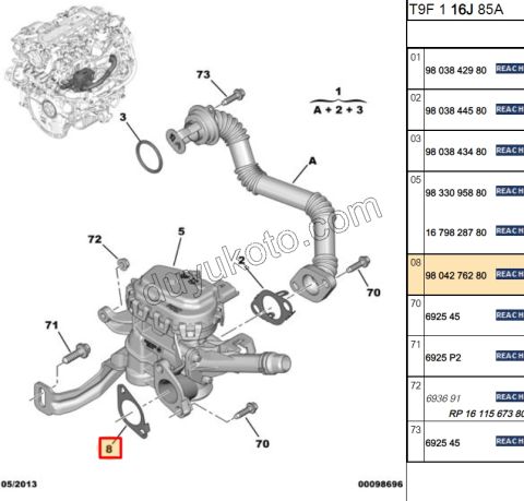 EGR Vana Contası Sac  1.6HDİ Euro6