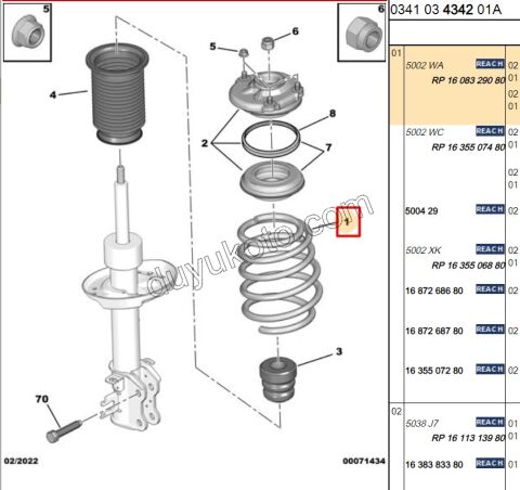 Ön Helezon PBP 1.4İ YM