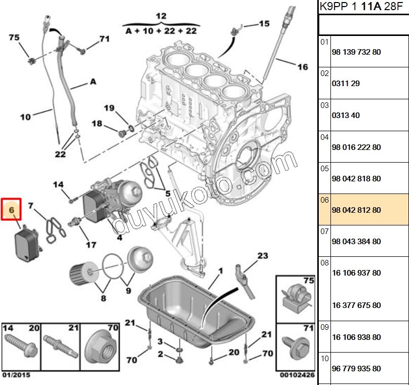 TEK YAG SOGUTUCU 1.6HDİ Euro6 EURO6 KOMP
