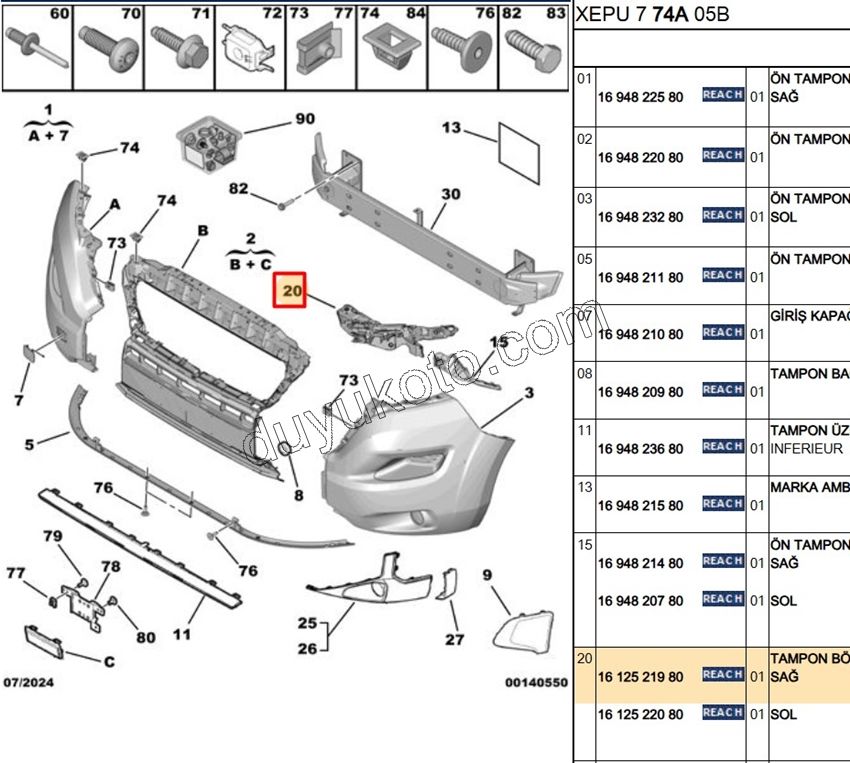 AYAK ON TAMPON R YAN KCK BXR3MQ