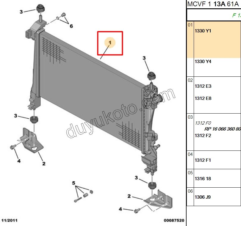 Motor Su Radyatörü PBP Klimalı 1.3HDI EURO5