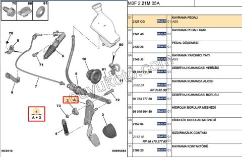 PEDAL DEBRIYAJ P207 P301