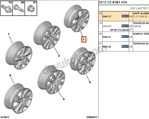 Çelik Jant C53 7 J17 CH5-32