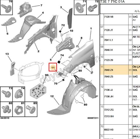 AYAK SAC L ON TAMPON + CAMURLUK P206+