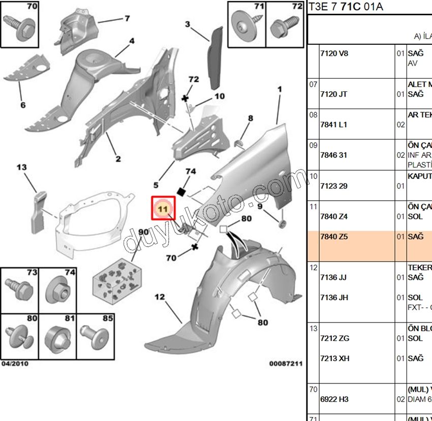 AYAK SAC R ON TAMPON + CAMURLUK P206+