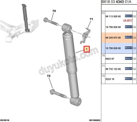 Arka Amortisör C34 B618 P301