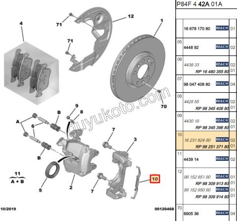 SAC YAY ON FREN KALIPER DIS P30081 P30082