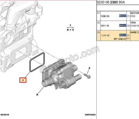 Termostat Oring Conta 1.4HDİ Euro4 02/11
