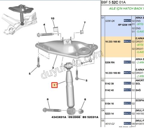 Arka Amortisör PRT3 C4PC1