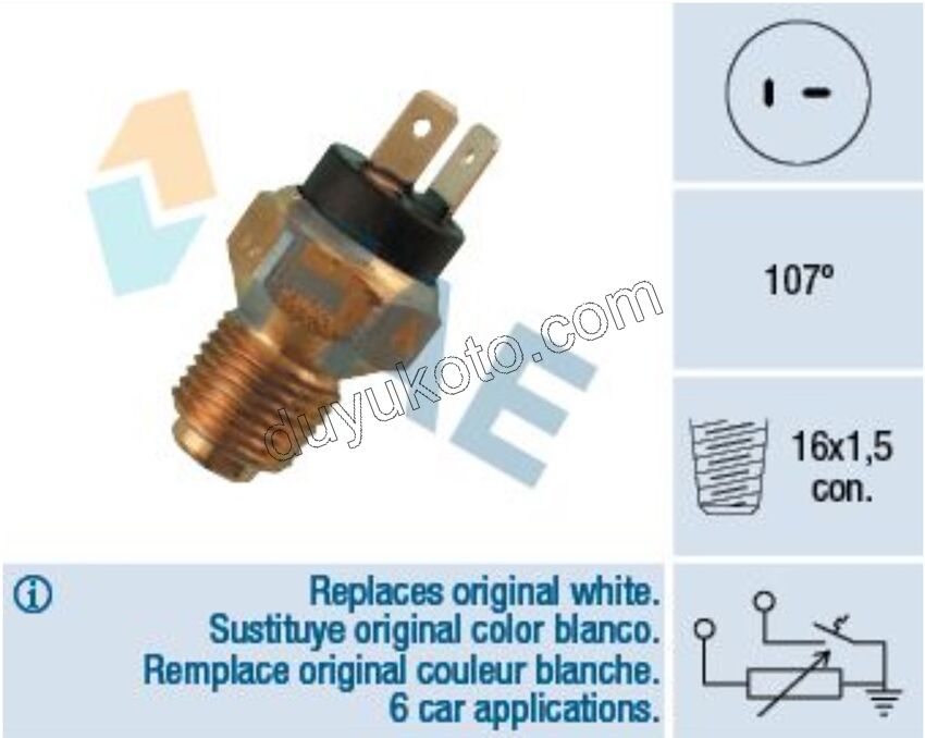 Isı Müşürü (T Fişli) BXR1 BXR2 2.8 2PIN