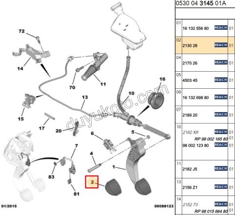 LASTIK PEDAL DEBRIYAJ C31 C42