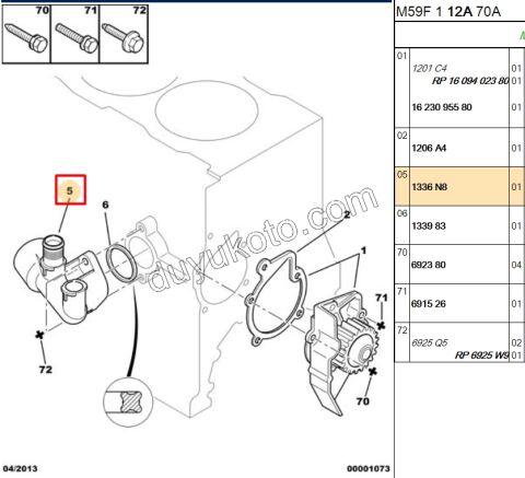 Su Kollektörü PRT2 1.9D,Y.M 03/09