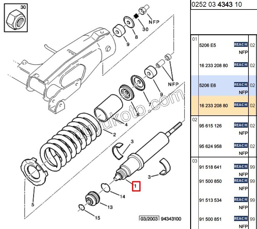 Arka Amortisör C15 P305 ROTILLI