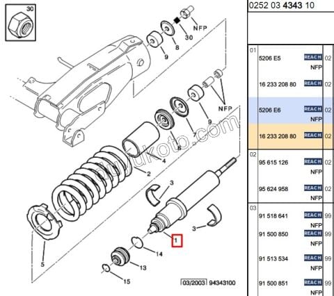 Arka Amortisör C15 P305 ROTILLI
