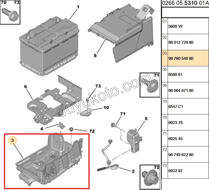 AKU KUTUSU ALT P2081 P301 P20081