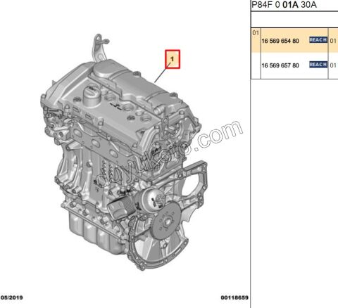 MOTOR KOMPLE 1.6THP 220HP EURO6.3 HP EURO6