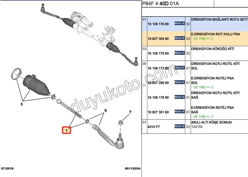 Rot Mili P30082 P50082 C4PC2 DS7