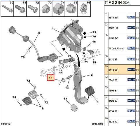 YAY DEBRIYAJ PEDAL P206