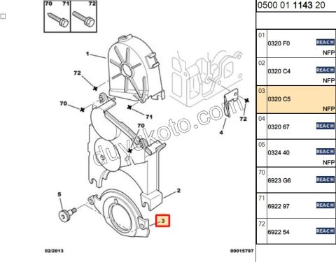 KAPAK EKS KAYIS ALT XU7JP 8V