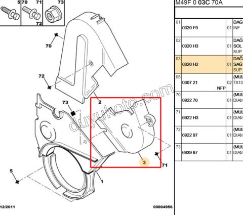 KAPAK EKS KAYIS ORTA PRT1 XUD9