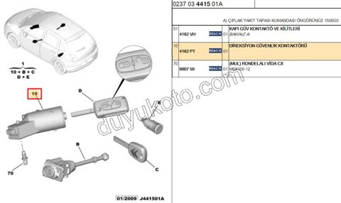 KONTAK PRT3 C33 C3PC C42 DS3 P301 SASE ILE