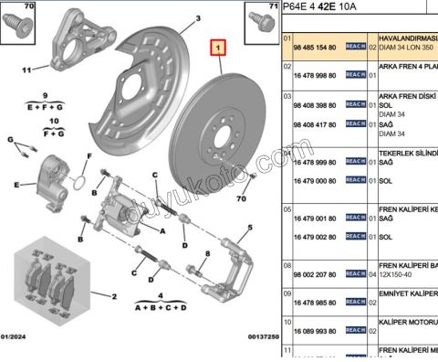 Fren Diski Arka Adet (X2) P30083E