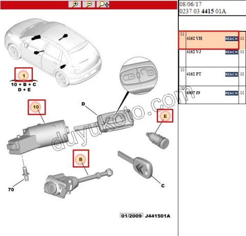 KONTAK KILIT SET C33