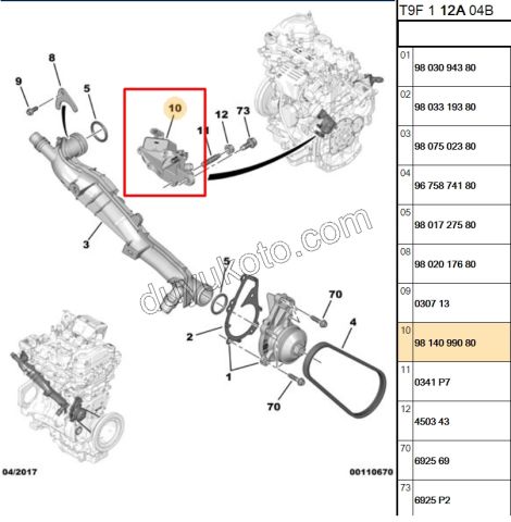 Devirdaim Su Pompası TURBO KOMPRESOR SOGUTMA 1.2VTI 130HP