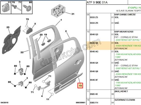 CITA SUS ARKA KAPI L P207 AST+