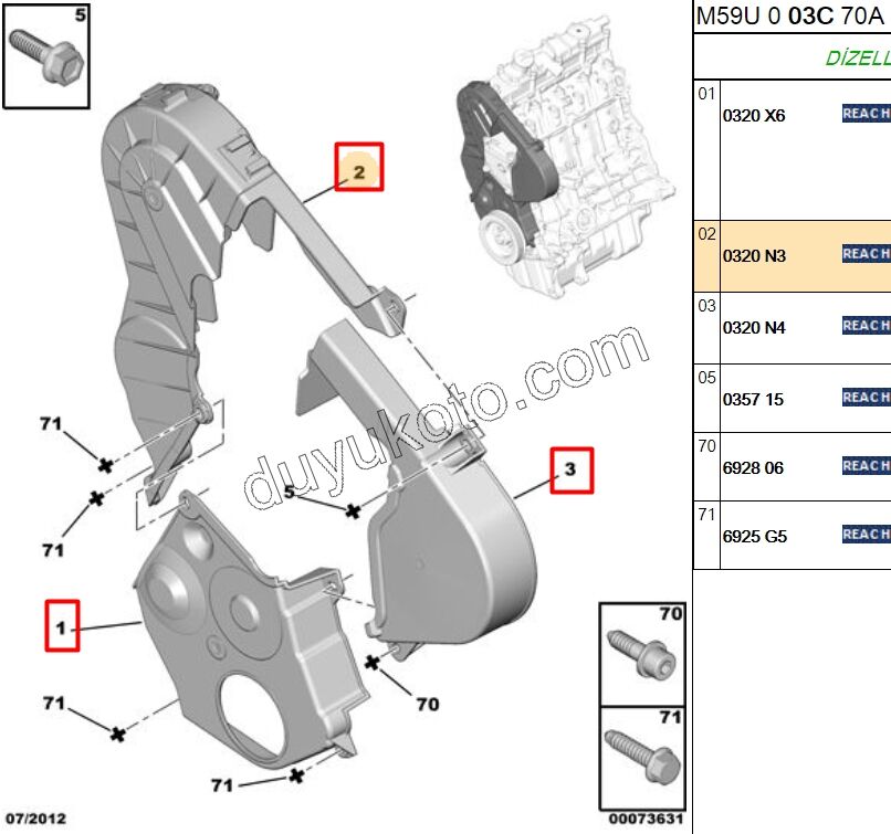 KAPAK EKS KAYIS TK 1.9D, 1998/2003