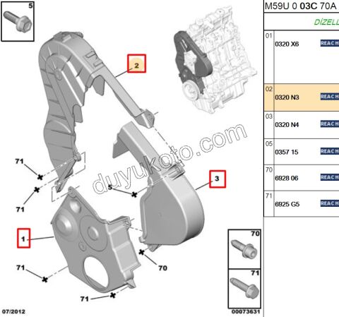 KAPAK EKS KAYIS TK 1.9D, 1998/2003
