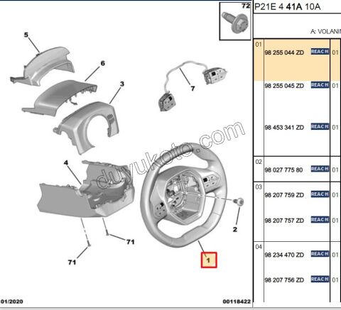 Direksiyon Simidi P2082 MEDITASYON