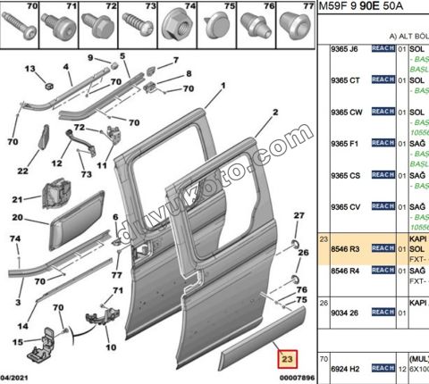 CITA SUS SURGULU KAPI L PRT2MQ BR2 2006>2010