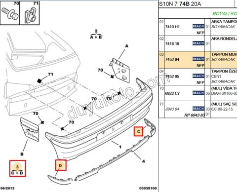 CITA SUS ARKA TAMPON YAN TK INCE YM P106 97>