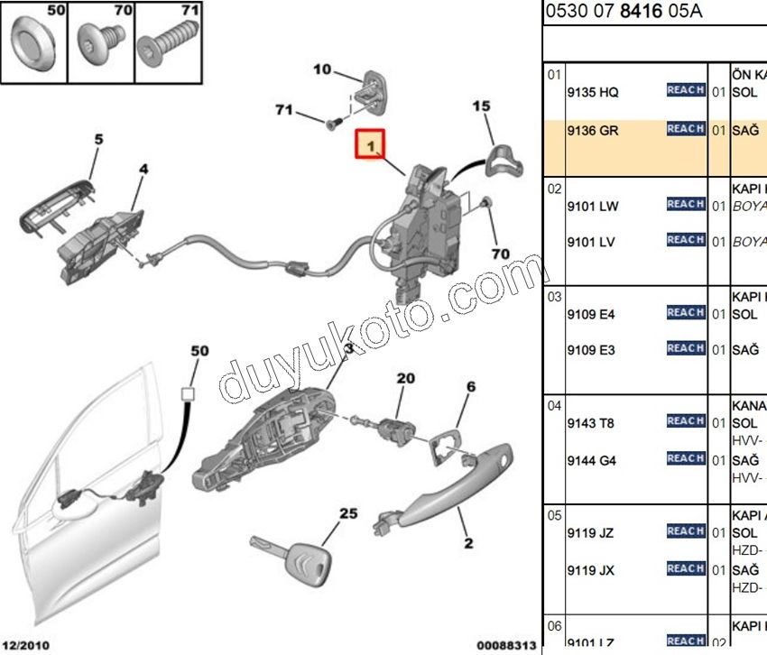 KILIT KAPI ON IC R C42 DS41