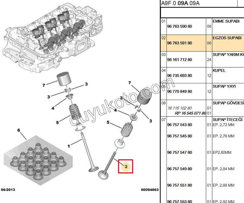 SUBAP EGZOZ X6 AD EB2M EB2F 1.2CC 130HP TURBO+/ TURBO-