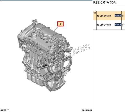 MOTOR KOMPLE 1.6THP 180/220HP EURO6.3 P3082 P5082 P30082 P50082