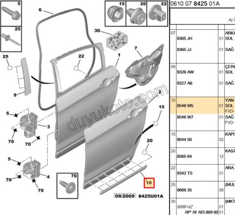 CITA SUS ARKA KAPI ALT L C53 X7 KROM
