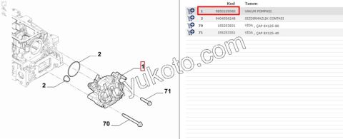 Vakum Pompası 1.4HDİ/1.5HDİ/1.6HDİ Euro5/Euro6  Tüm Araçlar