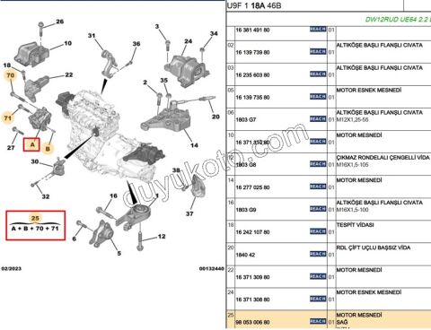 AYAK TAKOZ MOTOR KULAK ALUMINYUM R BXR3