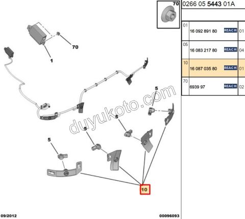 CERCEVE TK ARKA PARK SENSOR CELY