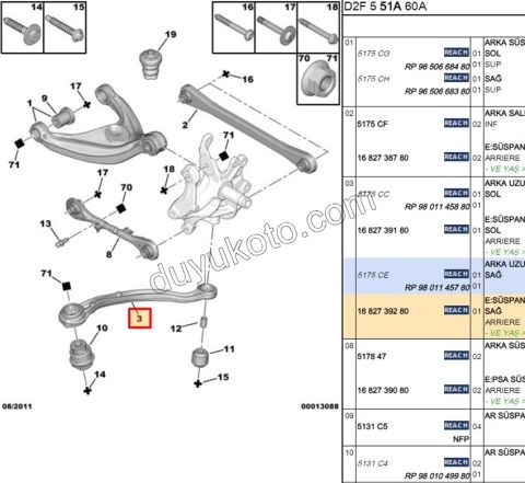 Arka Dingil Denge Kolu Sağ P407 C53