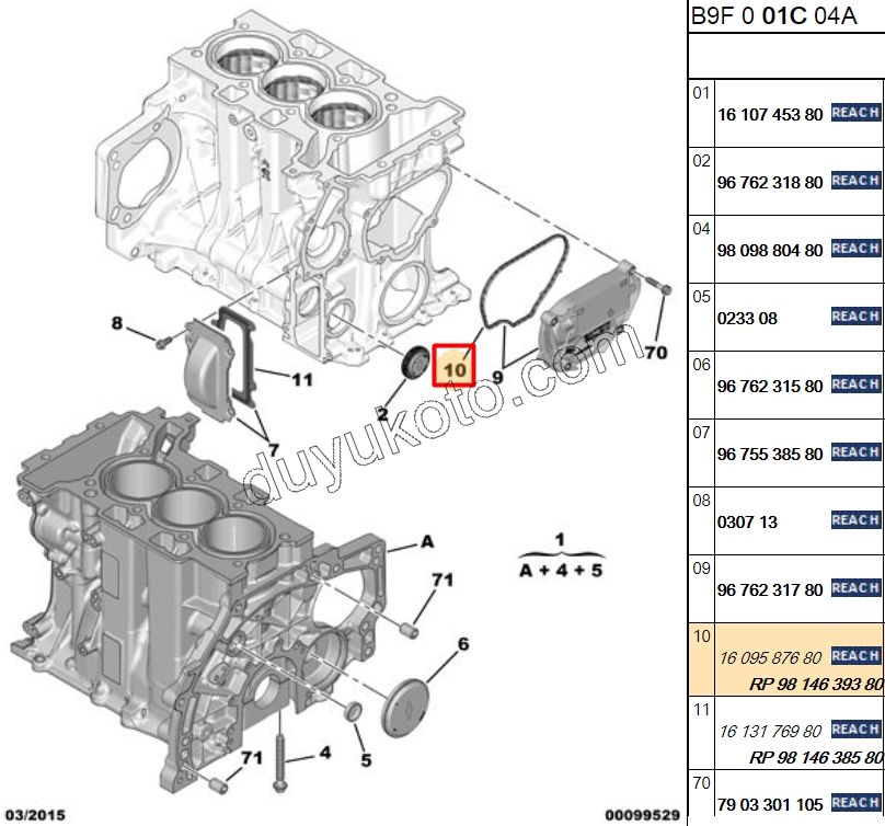 Eksantirik Yan Kapak Contası   1.0CC EB2 KOMP