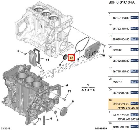 Eksantirik Yan Kapak Contası   1.0CC EB2 KOMP