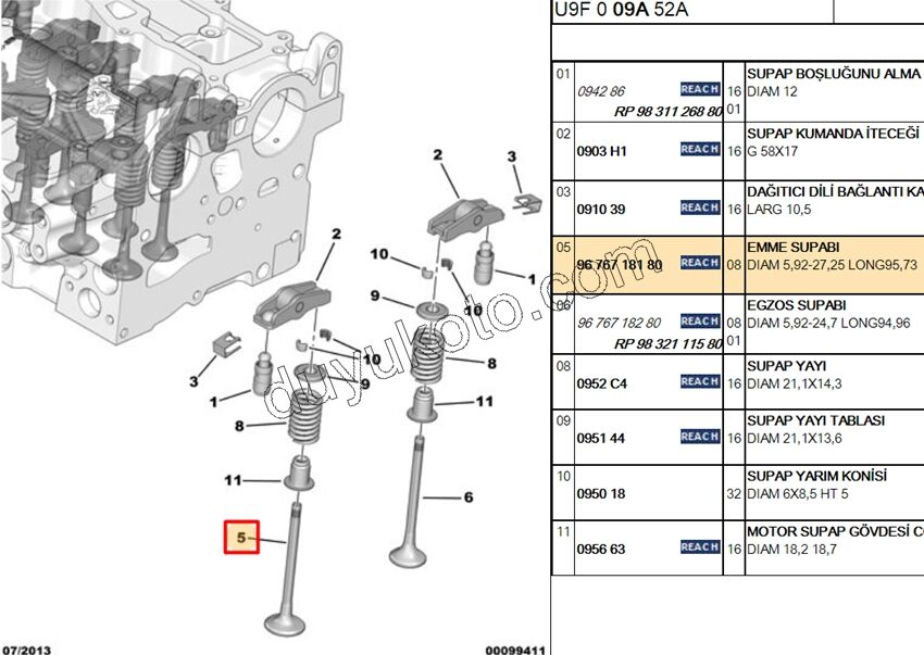 SUBAP EMME DW10FU DW12RU X 8AD EX
